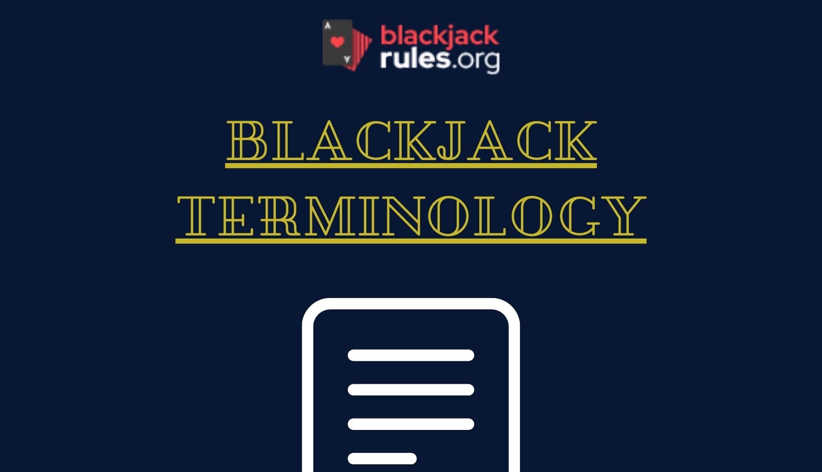 Blackjack Terminology